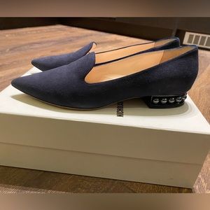 Nicholas Kirkwood Loafers Size 40 Suede Blue